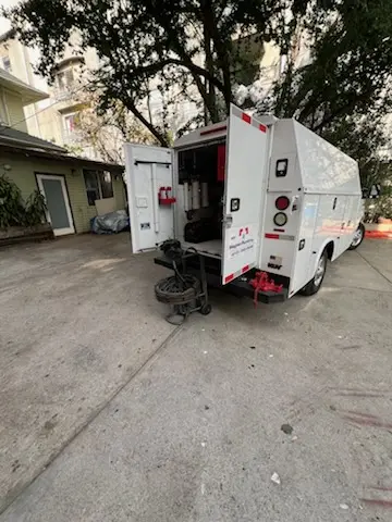 Magnet Plumbing service vehicle on-site for Slab Leak Repair in Arcadia Lite
